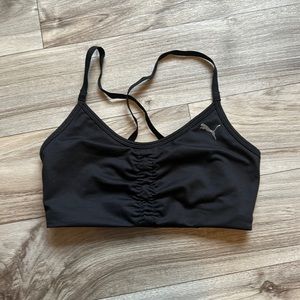 Puma black sports bra